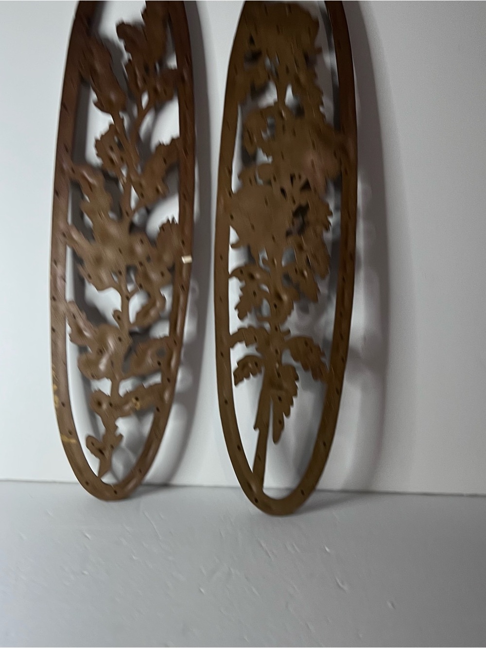 Vintage Burwood 3D Wall Art Hollywood Regency Acorns Floral 21.5" x 5.5" Read - Picture 5 of 8